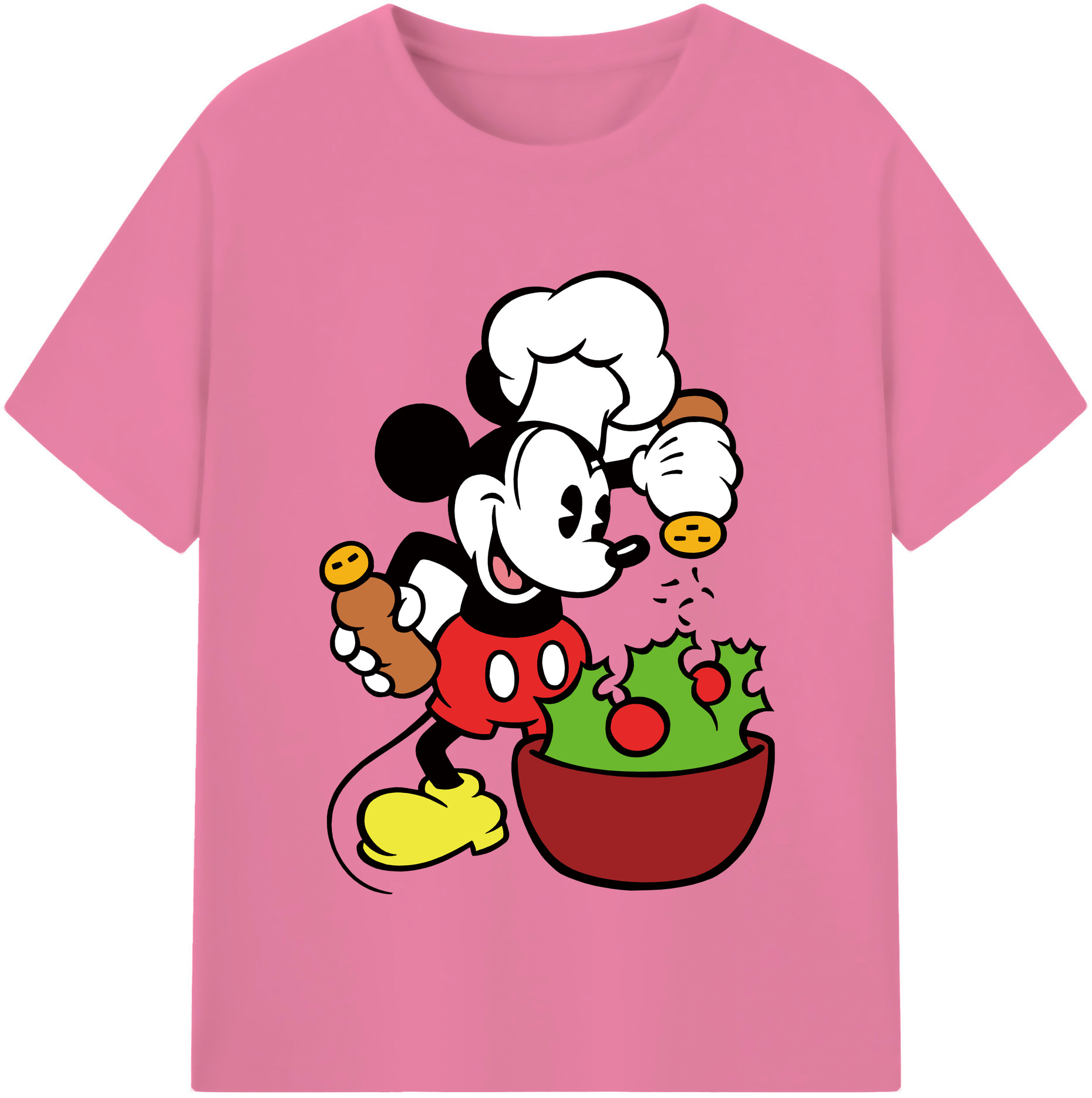 （画像用） ミッキーマウス Mickey Mouse 綿100％半袖Tシャツ（フロントプリント）